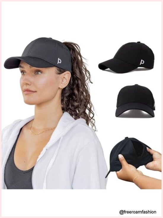 Women\'s Baseball Cap with Magnetic Closure for Ponytails main image 4
